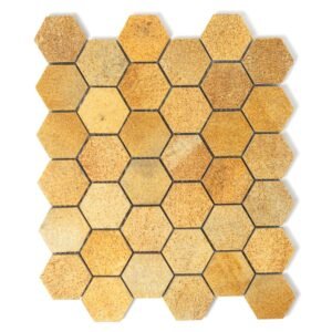 Ocra Hexagon Marble Tile 10 3/8×12 For Sale