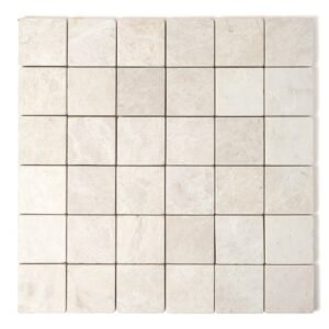 Vanilla Tumbled 2×2 Marble Mosaics 12×12 For Sale