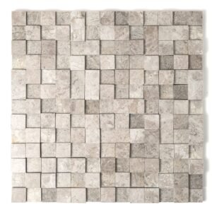 Silver Shadow Rock Face Forever Marble Mosaics 12×12 For Sale