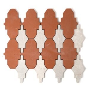 Diana Royal Leather Empire Marble Mosaics 11 1/16×13 5/8 For Sale