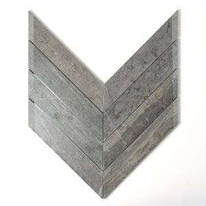 Haisa Blue Honed Chevron Marble Tile 13×10 For Sale