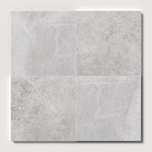 Silver Clouds,Avalanche Honed Checkerboard Pattern Marble Tile 18×18 For Sale