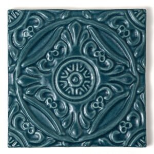 Mar Leather Medallion Ceramic Accent Tiles 6×6 For Sale